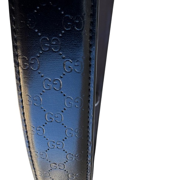 Gucci Brown Guccissima GG Monogram Leather Belt Strap 48 120 Italy No Buckle - Picture 7 of 8
